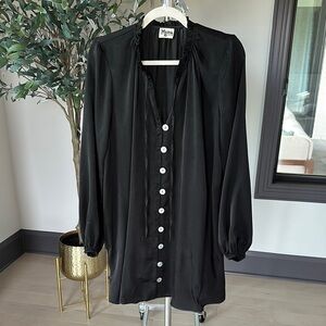 Show Me Your MuMu Black Dress with Elegant Blouse Design